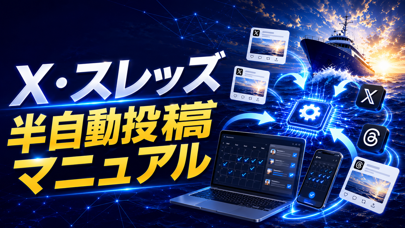 X・スレッズ半自動投稿マニュアル