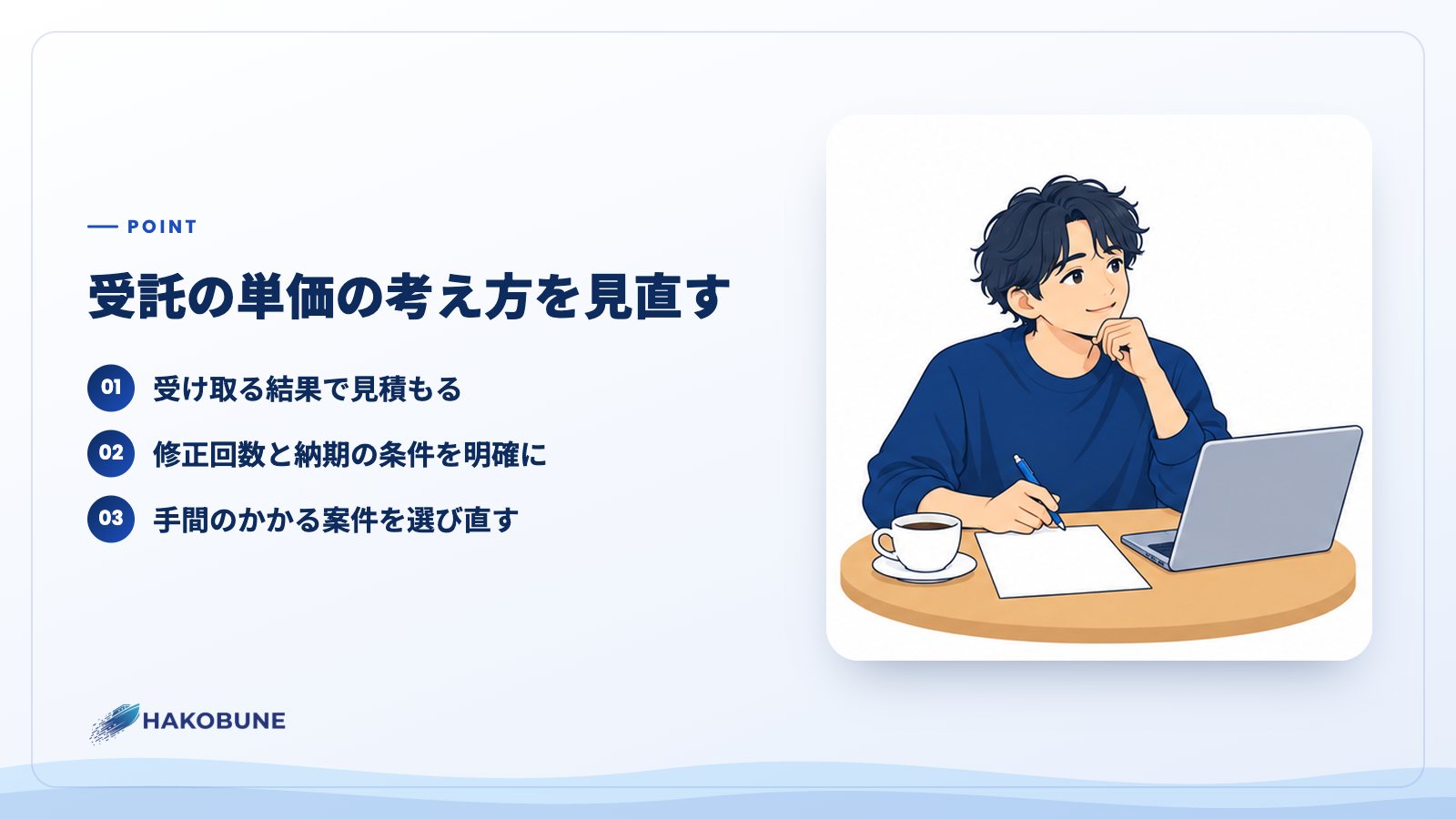 受託の単価の考え方を見直す